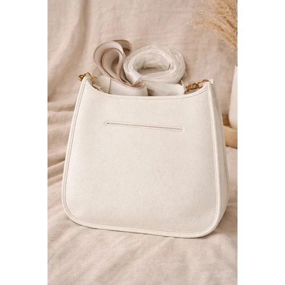 Style & Co White Floral Cutout Crossbody Bag Gold Hardware Boho Chic NWT - Picture 3 of 5